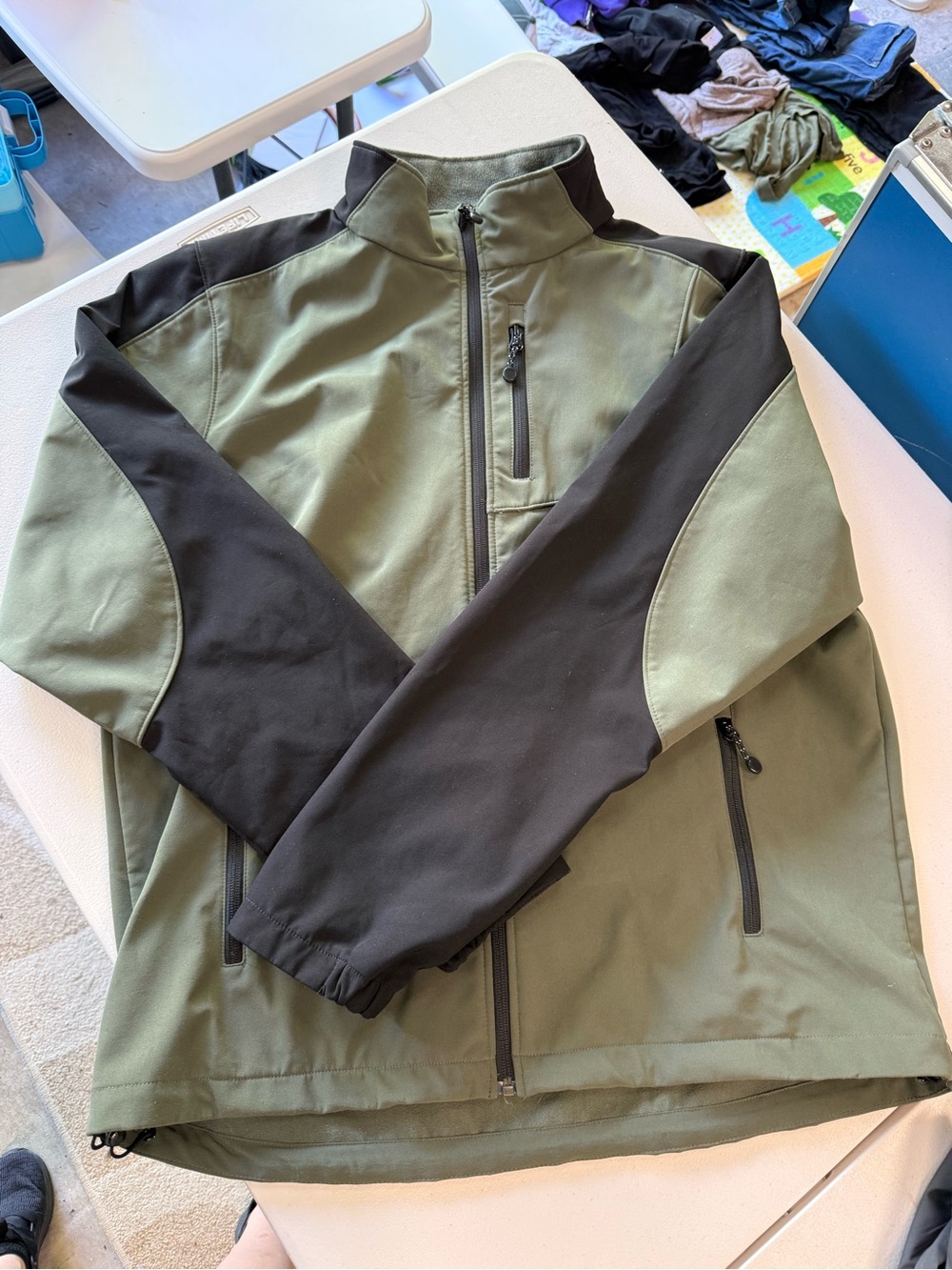 Black Diamond Olive Green and Black Softshell Jacket